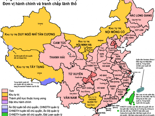 Tìm hiểu danh sách các tỉnh Trung Quốc hiện nay